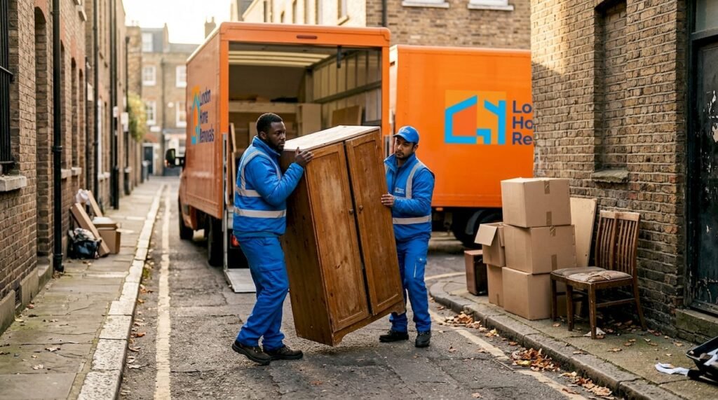 Arrange furniture removal from an empty property