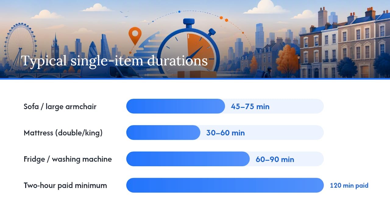 How single-item jobs typically run in West London — overview diagram